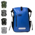 Produktbild: COR Surf Wasserdichter Dry Bag Rucksack mit gepolsterter Laptophülle, 25 l und 40 l, robuster Roll-Top-Pack, Dunkelblau, 25L, Reiserucksäcke