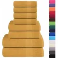 Produktbild: 8-tlg. Handtuch-set Golden 360 G/m2 100% Baumwolle Vidaxl