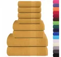 Produktbild: vidaXL Badetücher 8-tlg. Handtuch-Set FROGN Gold 360 g/m², (1-St)