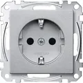 Produktbild: Merten MEG2400-0460 Schutzkontakt-Steckdose, erhöhter Berührungsschutz, Schraub-Liftklemmen, System M, aluminium