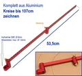 Produktbild: Metall Kreiszeichner über 100cm Kreise stufenlos Zeichnen Alu Kreis Zirkel 1m