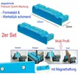 Produktbild: 2er 140mm Premium Profil Hart Gummi Schutzbacken Magnethaftung für Schraubstock