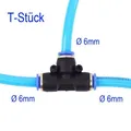 Produktbild: 6mm T-Stück Pneumatik Druckluft Steck Fitting 6mm