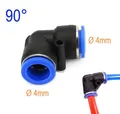 Produktbild: 4mm Bogen 90° Eckverbinder Pneumatik Druckluft Steck Fitting 90 Grad Winkel Eck