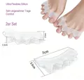Produktbild: 2 Ultra Comfort Gel Silikon Zehentrenner Fußnägel färben Zehen Trenner weiss