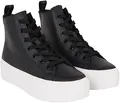 Produktbild: Calvin Klein Jeans Damen Cupsole Sneaker Cupsole Flatform Mid Schuhe, Schwarz (Black/Bright White), 40