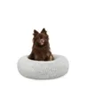 Produktbild: lionto Hundebett rund Hundekissen Hundesofa Donut 40cm Durchmesser, hellgrau