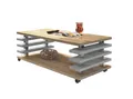 Produktbild: designimpex Couchtisch DC-3 Design Wohnzimmertisch Tisch mit / ohne Rollen