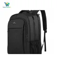 Produktbild: Laptop Rucksack Schwarz 17,3 Zoll Herren Damen mit 3 Fächern, wasserabweisend