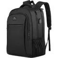 Produktbild: Großer Laptop-Rucksack 17,3 Zoll USB-Ladeanschluss Schwarz