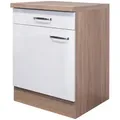 Produktbild: FlexWell Küchenunterschrank, Sonoma Eiche, Weiß Hochglanz, Metall, 1 Fächer, 1 Schubladen, einzeln stellbar, 60x86x60 cm, Made in Germany, individuell planbar, Küchen, Küchenmöbel, Küchenschränke, Küchenunterschränke