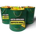 Produktbild: BigDean 3 Stück Gartenabfallsack 272L mit doppeltem Boden - Laubsack mit extra stabiler Powernaht – Gartensack faltbar für Gartenabfälle