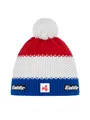 Produktbild: Eisbär Mütze Herren & Damen Star Pompon Ski Austria blau-weiß-rot - Merino Wintermütze Unisex mit Fleece schützt vor Kälte und Wind - Bommelmütze atmungsaktiv elastisch Haube aus Österreich