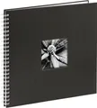 Produktbild: Fotoalbum Spiral schwarz 36x32cm 50 weiße Seiten Jumbo Album selbstklebend