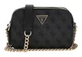Produktbild: GUESS Noelle II Crossbody Camera Bag Umhängetasche Coal Logo dunkelgrau schwarz