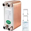 Produktbild: VEVOR EATB12 Plattenwärmetauscher Plattenwärmetauscher 40 Wärmetauscher 40 Plattenwärmetauscher Edelstahl 316 l Wärmetauscher Heizung