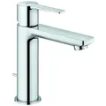 Produktbild: Grohe Lineare Einhand-Waschtischbatterie, S-Size, Zugstangen-Ablaufgarnitur, Ausladung 128mm, 32114001, Farbe: Chrom