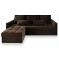 Produktbild: MASSENO Ecksofa mit Schlaffunktion Kos , braun , Maße (cm): B: 220 H: 85