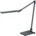 Produktbild: Hansa-by-styro Hansa LED Tischleuchte Wave, 3000 - 5800 K, 8,5 W, stufenlos dimmbar, Memoryfunktion, grau-metallic 660886