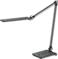 Produktbild: Hansa Schreibtischleuchte Wave grau metallic H.max.760mm Standfuß m.LED