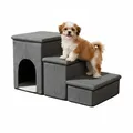 Produktbild: Hundetreppe Haustiertreppe Katzentreppe Hunderampe Hundeleiter Bett Sofa faltbar