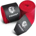 Produktbild: FIGHTR Boxbandagen für max. Stabilität und Sicherheit, 4m halb elastische Bandage rot 4m
