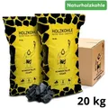 Produktbild: Neandertaler Feuer Holzkohle Grillkohle 20kg Charcoal BBQ Kohle für Grill Smoker Kamin | Grillholzkohle aus Laubholz Buchenholzkohle | Restaurant