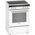 Produktbild: SIEMENS Elektro-Standherd iQ300 HK9R3A220, mit Teleskopauszug nachrüstbar, ecoClean, Perfekte Back- und Bratergebnisse dank Glaskeramik und 3D Heißluft weiß