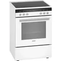 Produktbild: Siemens HK9R3A220 freistehender Elektroherd mit Glaskeramik-Kochfeld, 60 cm, Weiß - Weiß