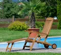 Produktbild: TEAK Liegestuhl Deckchair mit Rädern JAV-LUNA