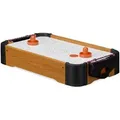 Produktbild: Relaxdays Airhockey Tischspiel, Tischairhockey mit Gebläse, Holz-Optik, inklusive Zubehör, B x T: 56 x 31 cm, braun