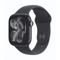 Produktbild: Apple Watch Series 11 Cellular 42mm Diamantschwarz Aluminium Geh mit Schwarz Sport Band - S/M MF834ZR/A