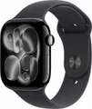 Produktbild: Apple Watch Series 11 GPS + Cellular 42mm Aluminium diamantschwarz mit Sportarmband S/M schwarz