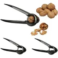 Produktbild: Relaxdays - Nussknacker Im 3er Set, Nussbrecher, Hbt: 6 X 18,5 X 7,5 Cm, Walnussknacker Metall, Für Nussliebhaber, Schwarz