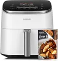 Produktbild: Cosori Turboblaze Heißluftfritteuse Airfryer, 9-in-1 Air Fryer XXL 6L, leiser DC Motor mit 5 Geschwindigkeitsstufen, Grillen, Backen, Gären, Dehydrieren, 87 Rezepte, 64% energiesparend, Weiß