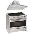 Produktbild: Gurari Elektro-Standherd GCH E 912 X+ GCH 461 IS 9 Dunstabzugshaube 90 cm - Silber