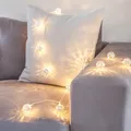 Produktbild: Lights4fun 16er LED Lichterkette Marokkanisch silberne Kugel Lichterkette 24V perlweiß