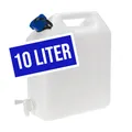 Produktbild: Wasserkanister 10 Liter Kunststoff mit Hahn Kanister Trinkwasserkanister Camping