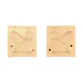 Produktbild: 2x HOFMEISTER® Butter-Klappform, 2-teilig, Hahn, 12 cm, handgeschnitzt in Deutschland, Butterform zum Verzieren & Dekorieren, hygienisches Butter-Model, aus heimischem Ahorn-Holz