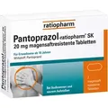 Produktbild: PANTOPRAZOL-ratiopharm SK 20 mg magensaftres.Tabl. 7 St