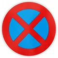 Produktbild: ORIGINAL Verkehrszeichen HALTVERBOT Nr. 283-50 Verkehrsschild Schild Strassenschild Parkverbot StVO Verbotsschild für Parken Straßenzeichen Verbotsschild Halteverbot für Parkplatz Schilder RAL
