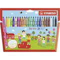 Produktbild: Filzstift STABILO Trio A-Z 24er Pack Premium Fasermaler Farbvielfalt 24 teilig