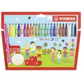 Produktbild: Stabilo Trio A-Z Filz Spitze Faser Stifte IN Brieftasche Of 24 Sortiert Farben