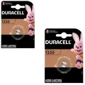 Produktbild: 2x Duracell CR1220 DL1220 Lithium Knopfzelle 3V Batterie BR 1220 CR 1220