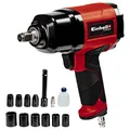 Produktbild: Einhell Druckluft-Schlagschrauber TC-PW 610 (max. Drehmoment 610 Nm, Links-/Rechtslauf, 10 Stecknüsse, Ölflasche (leer), Stecknippel, Verlängerung 125 mm)
