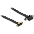 Produktbild: Delock Riser Karte PCI Express x1 Stecker 90° gewinkelt zu x1 Slot mit Kabel 60 cm (88024)