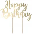 Produktbild: Happy Birthday Tortenaufsatz, gold, 22,5cm, 1 Stk.