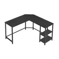 Produktbild: VASAGLE Schreibtisch schwarz L-Form, 8-Fuß-Gestell schwarz 88,0 / 138,0 x 49,0 cm