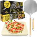 Produktbild: Loco Bird Pizzastein für Backofen & Gasgrill inkl. Pizzasschieber - 3er Set -...