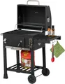 Produktbild: relaxdays Holzkohlegrill Grillwagen mit Deckel